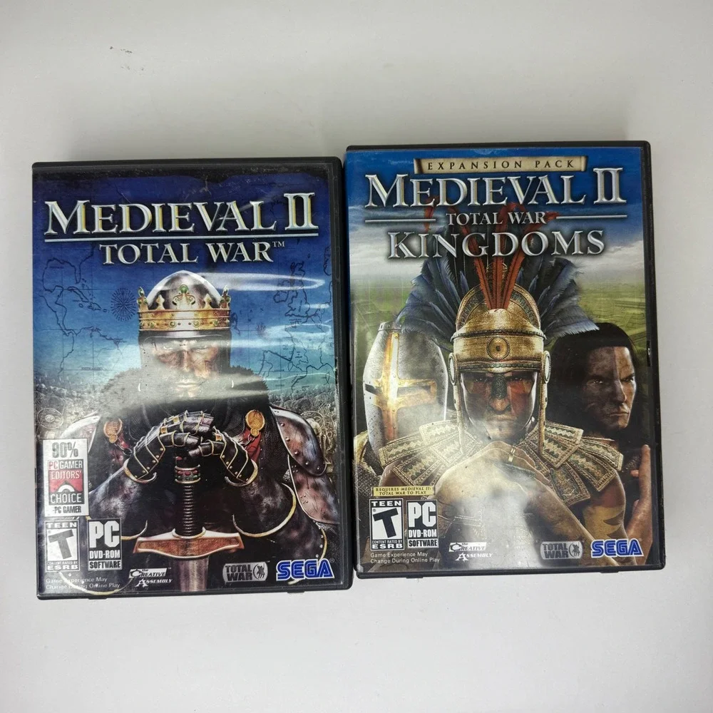 Medieval II Total War & Kingdoms Expansion‎ PC Game Bundle 2 DVD Set